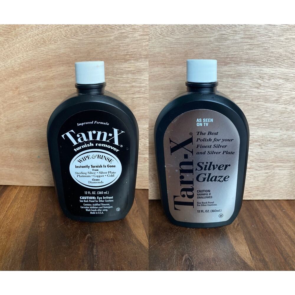 TARN-X Silver Glaze + Tarnish Remover Wipe & Rinse Set 12 oz Vintage